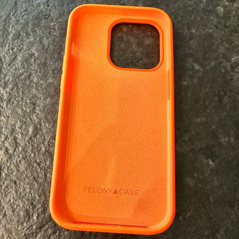 Neon Orange iPhone 14 Pro MagSafe case by Felony